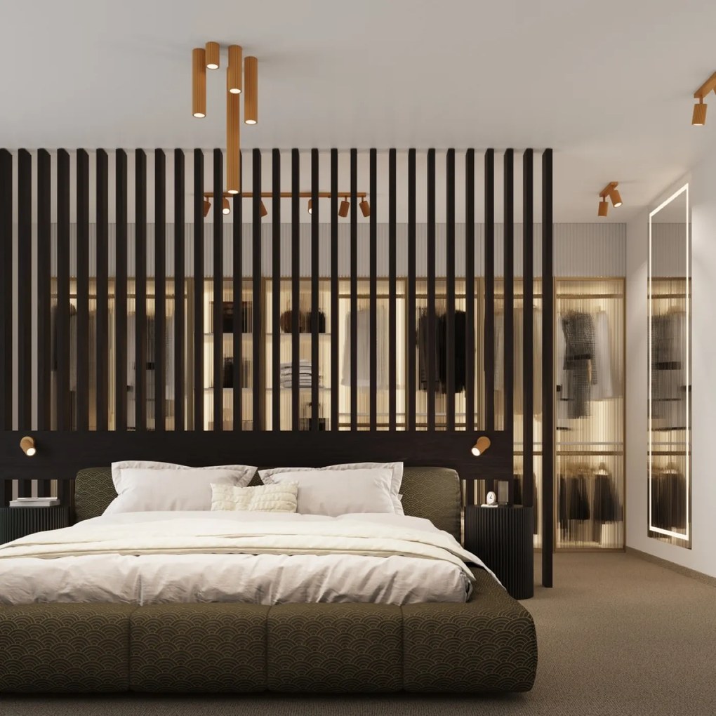 Stropné svietidlo Karbon, 1x zlaté kovové tienidlo, (10 cm)