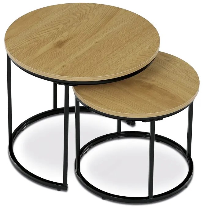 Autronic BONTEC Odkladací stolík 53x53x46cm, mdf, divoký dub, CT-G1145 OAK Farba: Hnedá