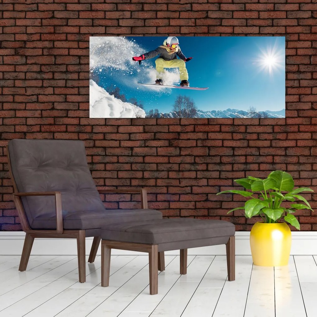 Obraz - Snowboardista (120x50 cm)