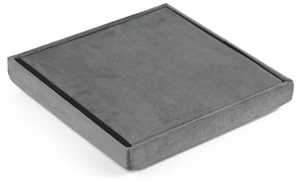 Skladacia taburetka L zamatová, sivá