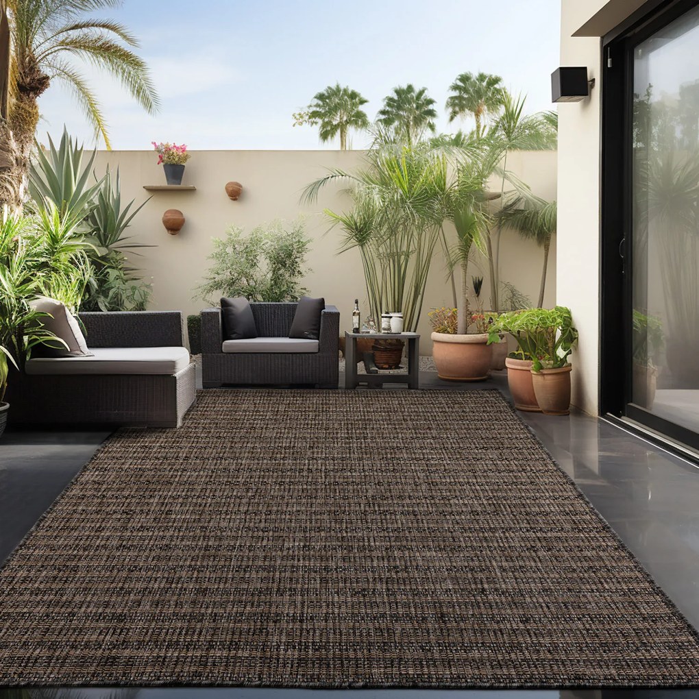 Kusový koberec Zagora 4513 Black – na von aj na doma, 120x170, čierna, chodba / predsieň, Ayyildiz