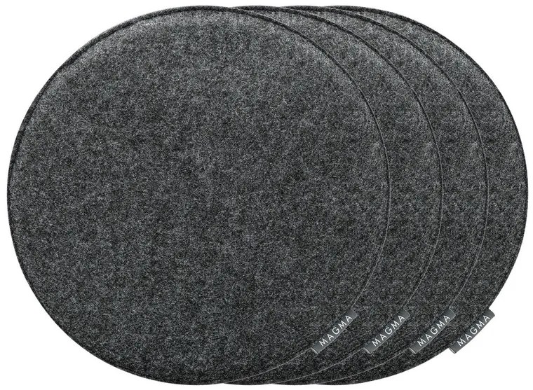 Magma Podložka na sedenie Avaro, 4 kusy (okrúhly, antracitová) (100247989)