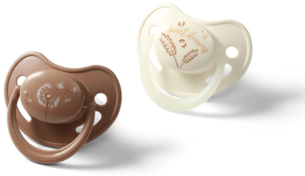 Cumlík silikónový, anatomický tvar, 18m +, 2 ks - Nature