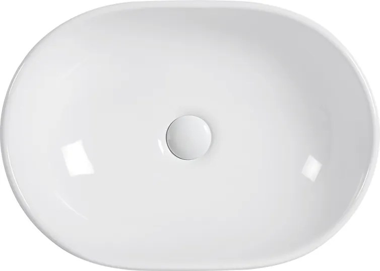 Erga Della, umývadlo na dosku 475x340x140 mm, biela lesklá, ERG-V03-DELLA48-WH