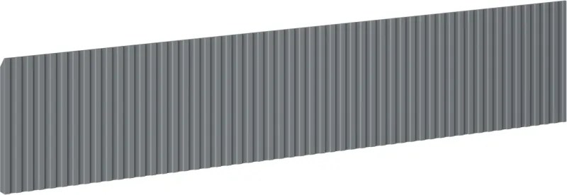 Mexen Mexen, Rýhované čelo pre korpus kúpeľňovej skrinky 80 x 20 cm, grafitová matná, 91A20-0800-235-1-66