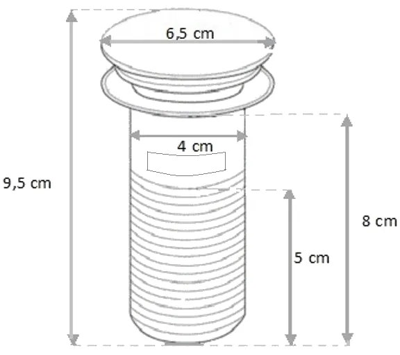 Mexen uzatvárateľná umývadlová odtoková zátka ClickClack, s prepadom, biela keramická, 79920-25