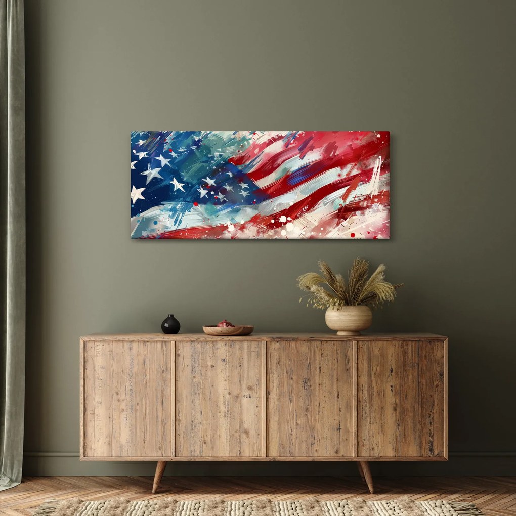 Obraz - Vlajka USA (120x50 cm)