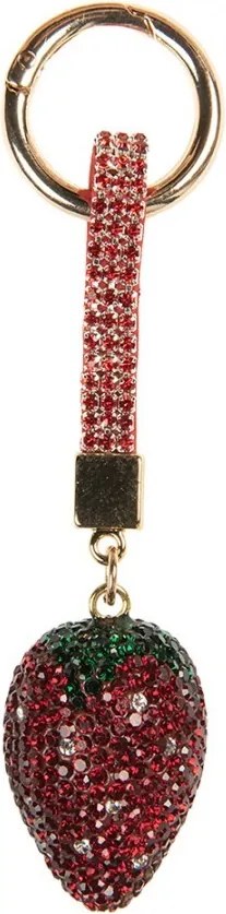 Keychain Strawberries 3x3x14 Cm Red Plastic - 3*3*14 cm