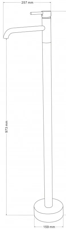 Mexen Rumba, voľne stojaca umývadlová batéria h-1085, zlatá lesklá, 73534-50