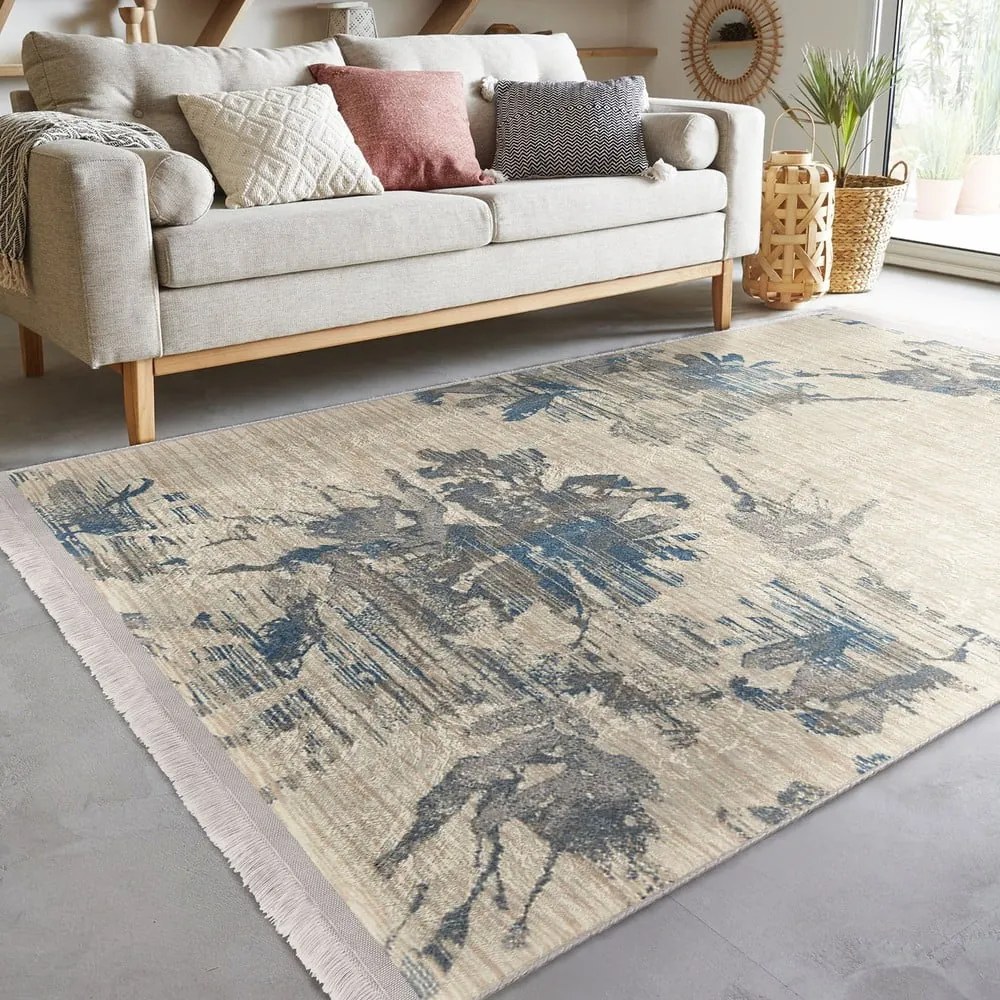 Modro-béžový koberec 80x150 cm - Mila Home