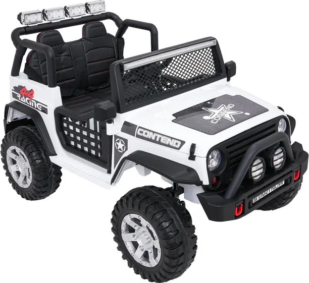 Elektrické autíčko Jeep BEAST 4x4 biele