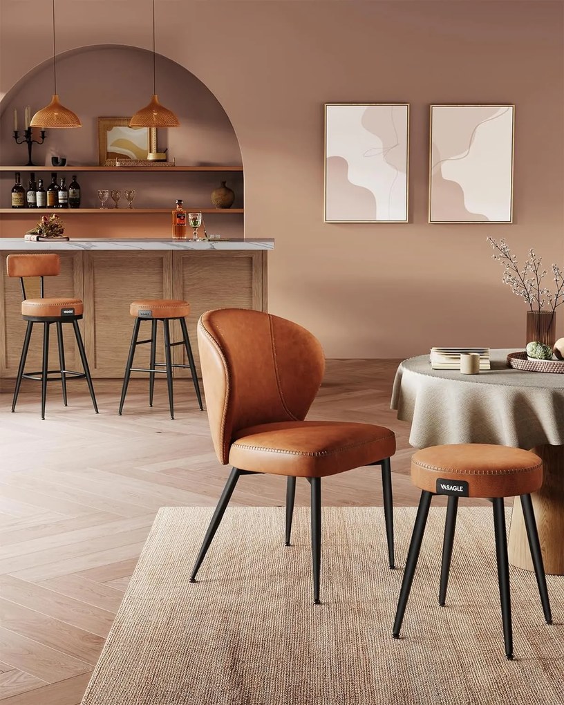 Sada 2 ks barových stoličiek Vasagle Bela II karamelovo hnedá