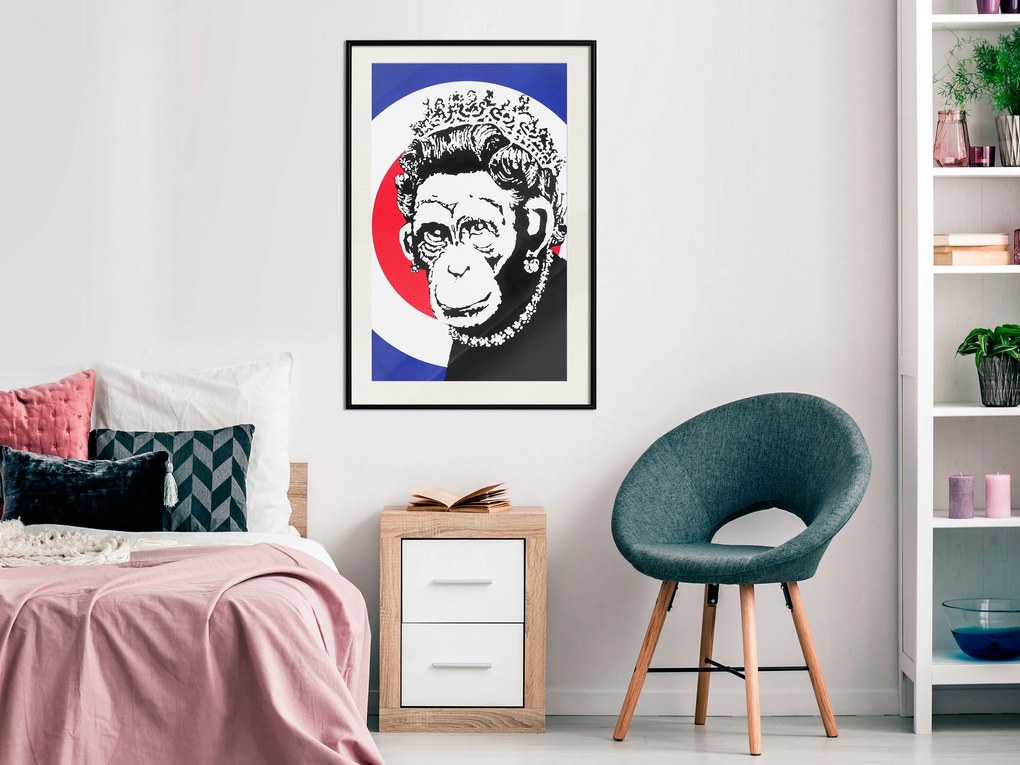 Artgeist Plagát - Queen of Monkeys [Poster] Veľkosť: 40x60, Verzia: Čierny rám s passe-partout