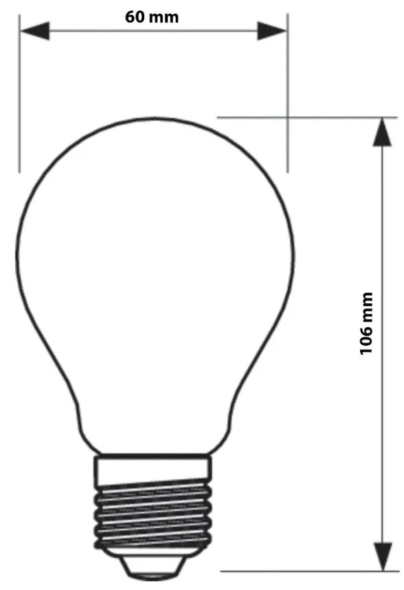 LED žiarovka E27 A60 7W = 60W 806lm 2700K teplý FILAMENT PHILIPS