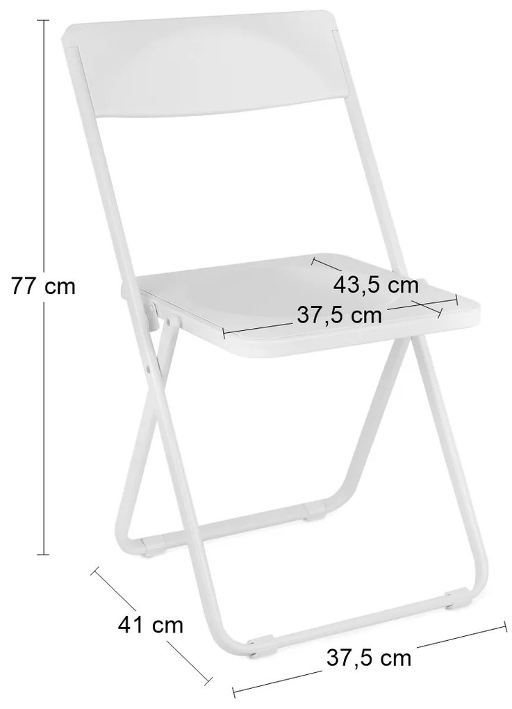 Skladacia stolička Smily - biela