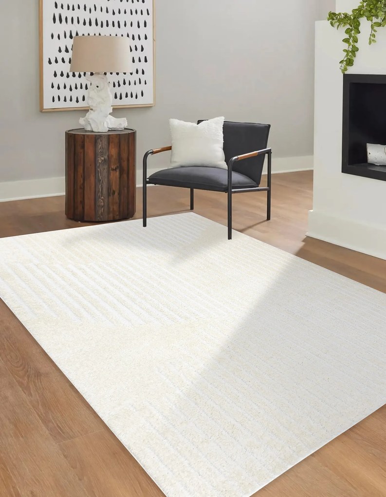 Moderný koberec MODE 8589 geometrická krémová Veľkosť: 160x220 cm