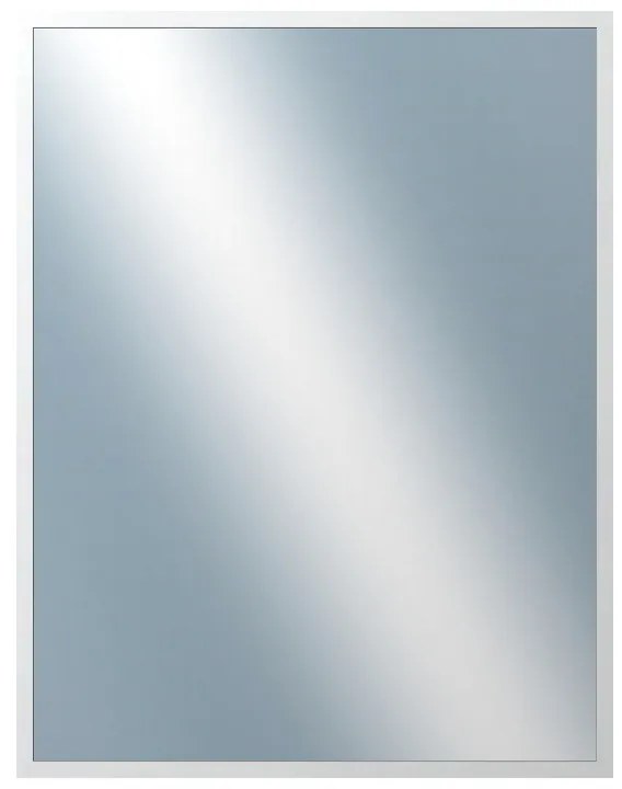 DANTIK - Zrkadlo v rámu, rozmer s rámom 70x90 cm z lišty PERLA biela lesklá vysoká (2746)