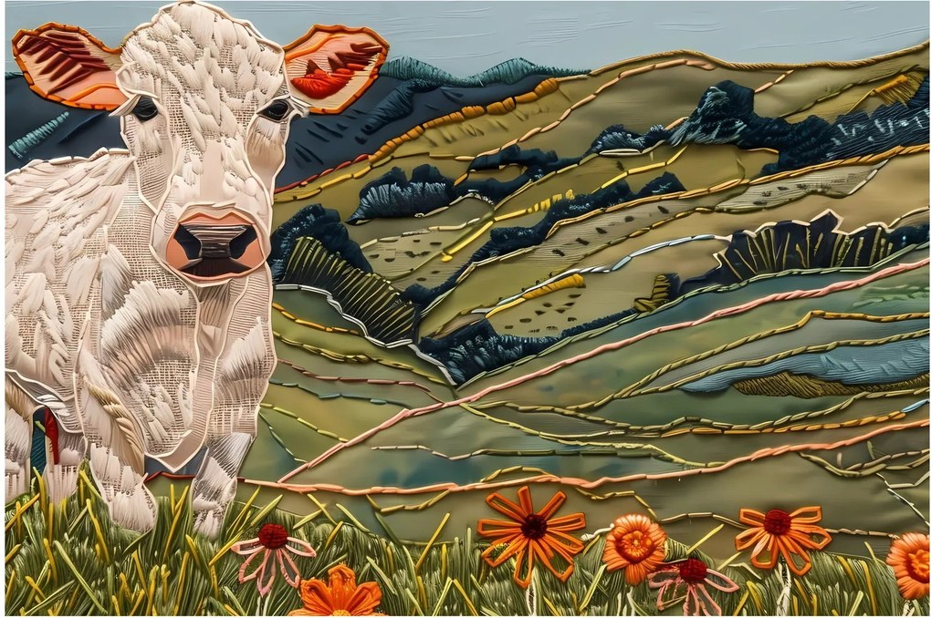 Obraz - Imitácia pleteného motívu (90x60 cm)