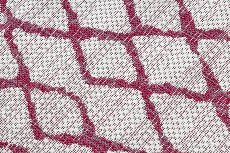 Koberec SISAL SION MREŽA 22129 ecru / fuksia