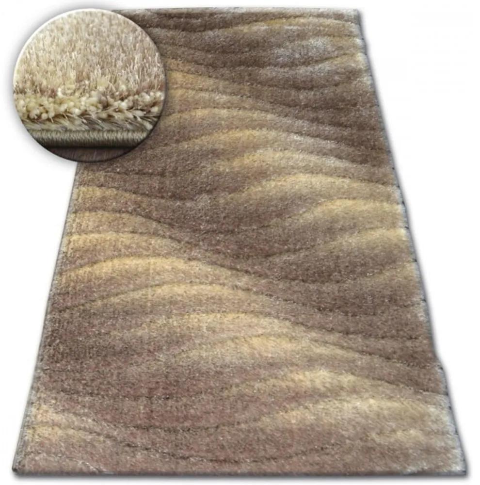 Luxusný kusový koberec Shaggy Cory béžový 80x150cm