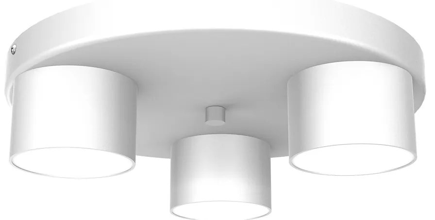 Stropné svietidlo Dixie, 3x biele kovové tienidlo, w, o