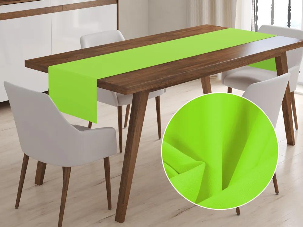 Biante Dekoračný behúň na stôl Rongo RG-041 Žiarivý zelený 20x180 cm