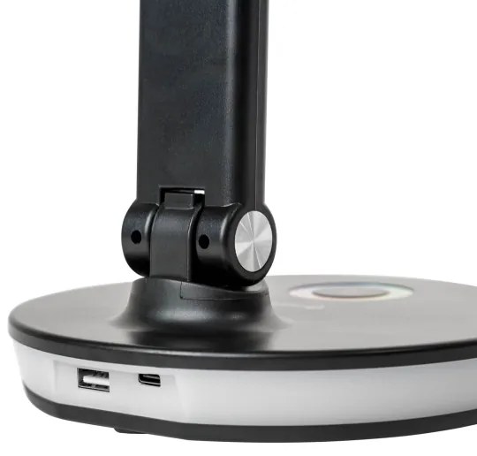 LEDRGBW Stmievateľná stolná lampa s funkciou powerbanky LED/12W/5V 2800-6000K čierna