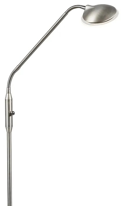 Moderná stojaca lampa oceľ vrátane LED - Eva