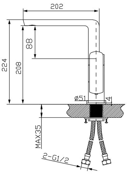 Sapho - Umývadlová batéria MIXONA 22,4 cm lesklý chróm