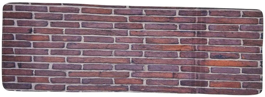 Apextextil, Protišmyková 3D predložka Tehly, 60x180, fialová, chodba / predsieň