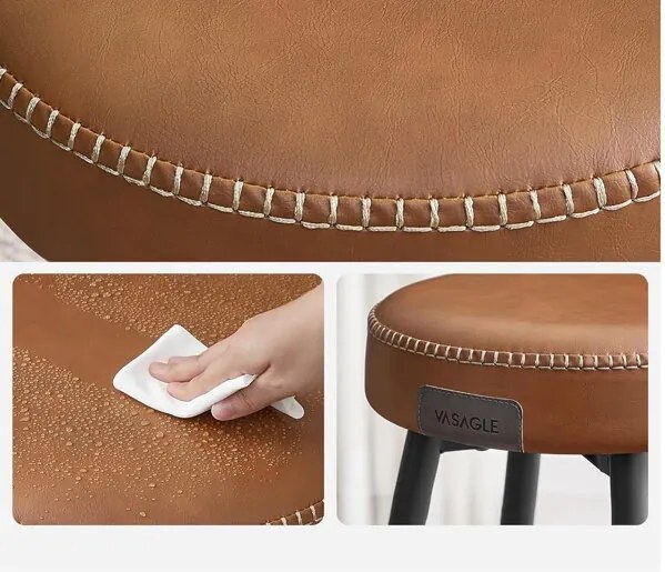 Sada 2 ks barových stoličiek Vasagle Bela II karamelovo hnedá