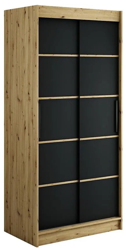 Skriňa Halifax V1 100 Dub Artisan/čierna