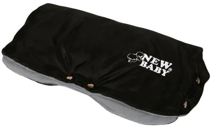 Rukávnik na kočík Classic Fleece black/light grey