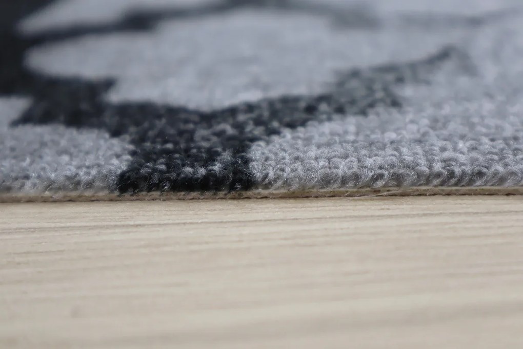 Berfin Dywany 100x67 cm Protišmykový behúň na mieru Zel 1017 Silver (Grey) - obšitý zo všetkých strán, šedá, chodba / predsieň
