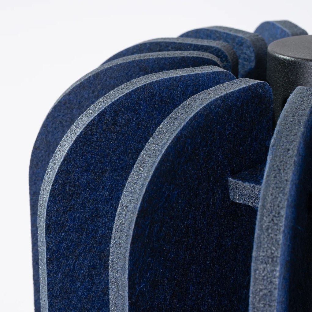 Závesné svietidlo Mula, 1x modré plstené tienidlo, (fi 27cm)