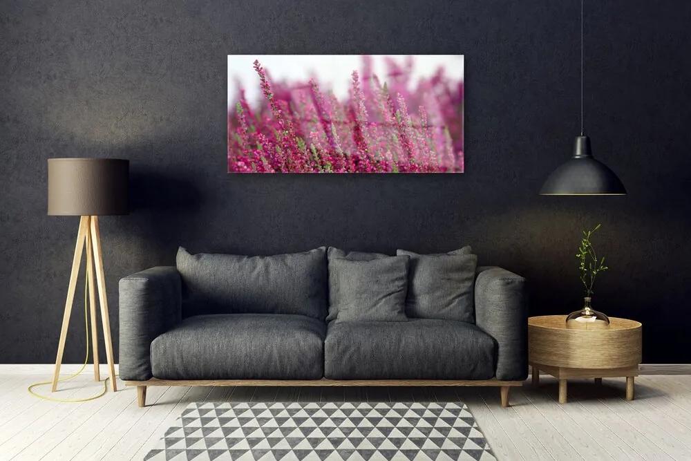 Skleneny obraz Kvety lúka príroda 140x70 cm