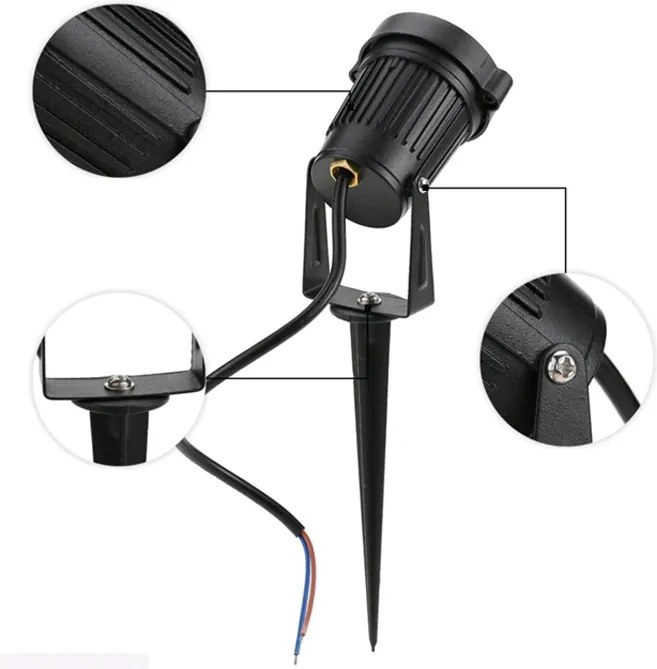 ECOLIGHT Zapustený LED záhradný reflektor EC79018 pre GU10 žiarovku