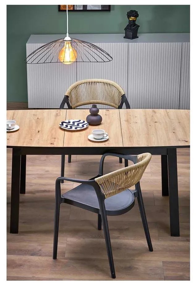 Jedálenská stolička Auryn, hnedá / čierna