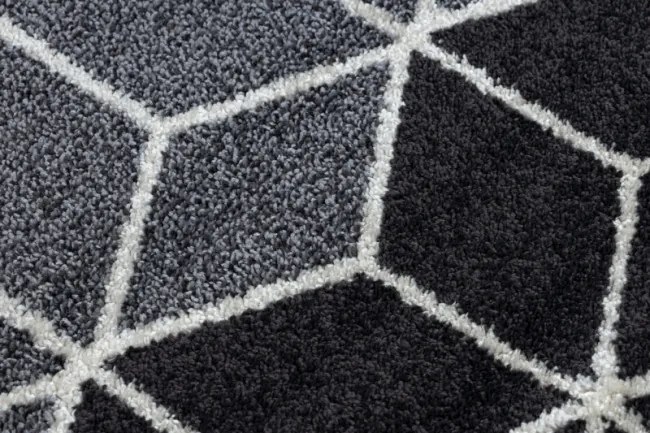 Koberec HEOS 78590 krém / strieborný / antracit CUBE KOCKA