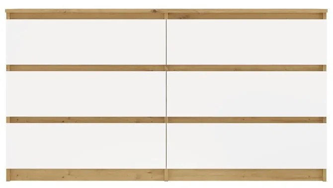 Komoda MALWA M6 140 dub artisan/biela