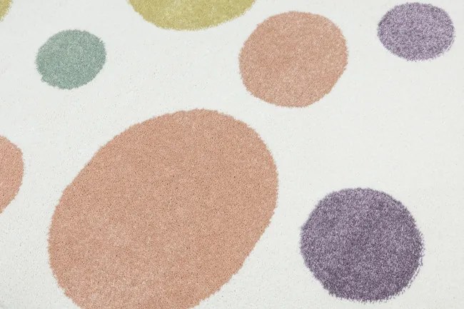 Detský koberec LIMA M042A krémový / ružový