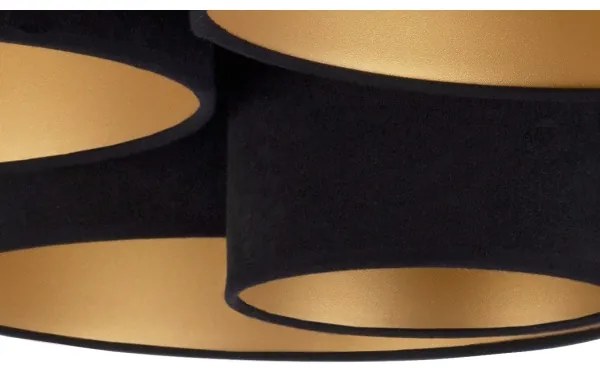 Duolla - Stropné svietidlo ROLLER PENTO 5xE27/60W/230V čierna/zlatá