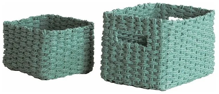 Set pletených košíkov Compactor Lisou, 2 ks, zelená