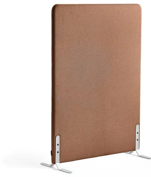 Paraván ZONE, 1360x1000x46 mm, látka Rivet, biele nožičky, medená