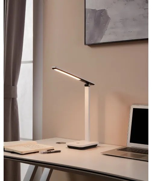 Eglo 900956-LED Stmievateľná nabíjacia stolná lampa INIESTA 3,6W/5V 1800mAh biela