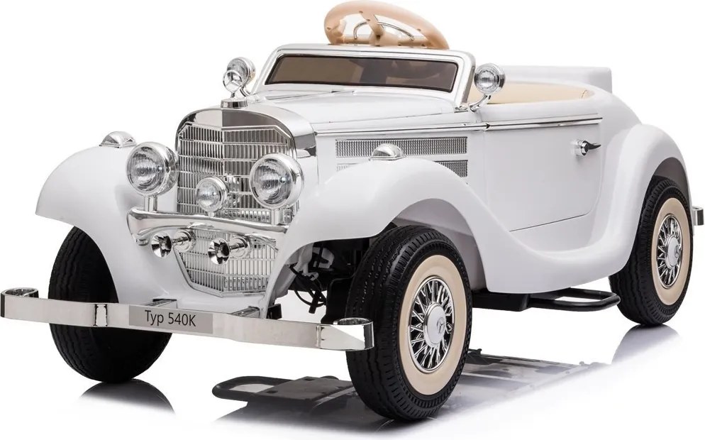 LEAN CARS Elektrické autíčko Mercedes 540K Premium LED MP3 biele
