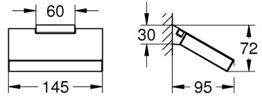 GROHE 40781000 - Držiak toaletného papiera SELECTION CUBE lesklý chróm