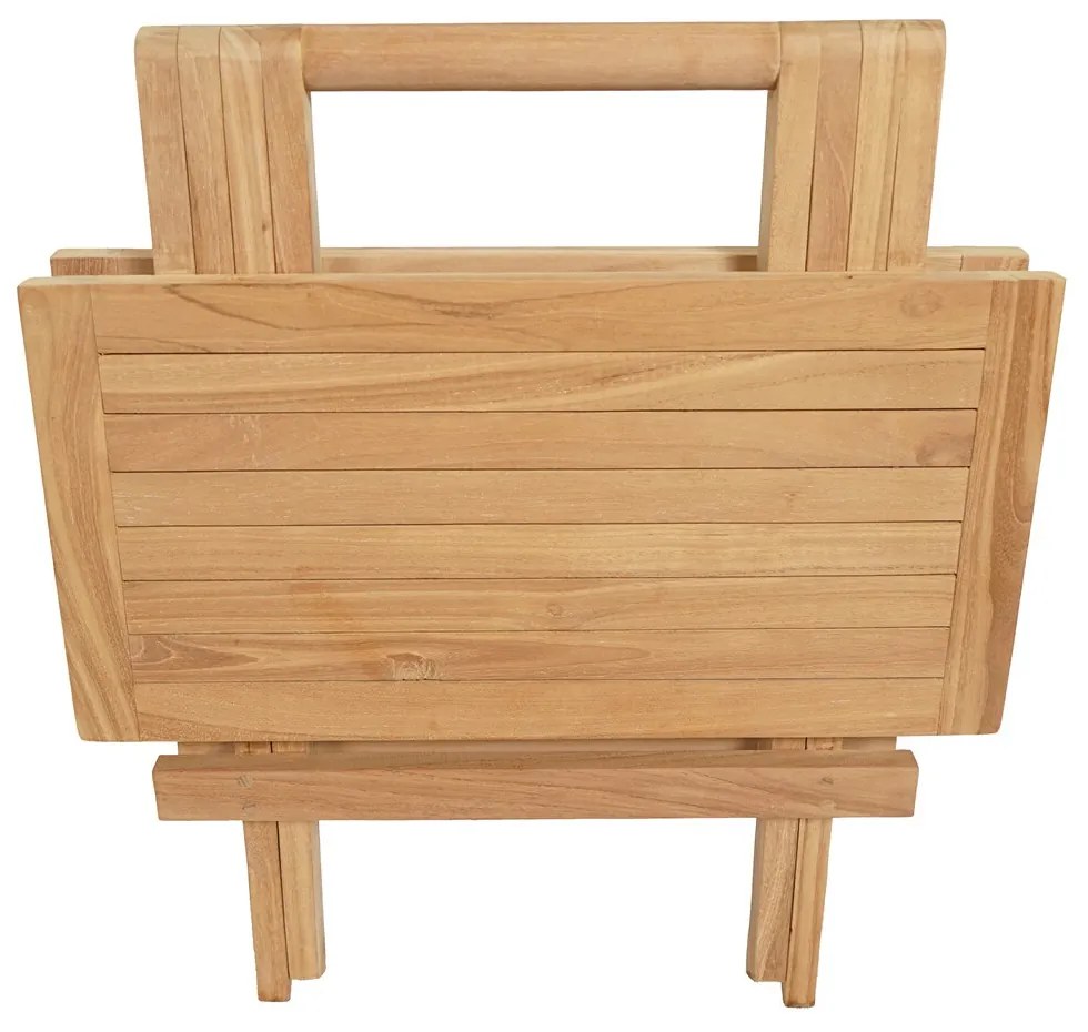 Záhradný konferenčný stolík Jakarta 50x50 cm, skladacia, teak