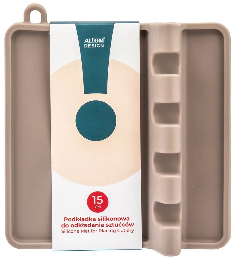 ALTOM Silikónový držiak na varešky a kuchynské náradie, proti znečisteniu, béžová
