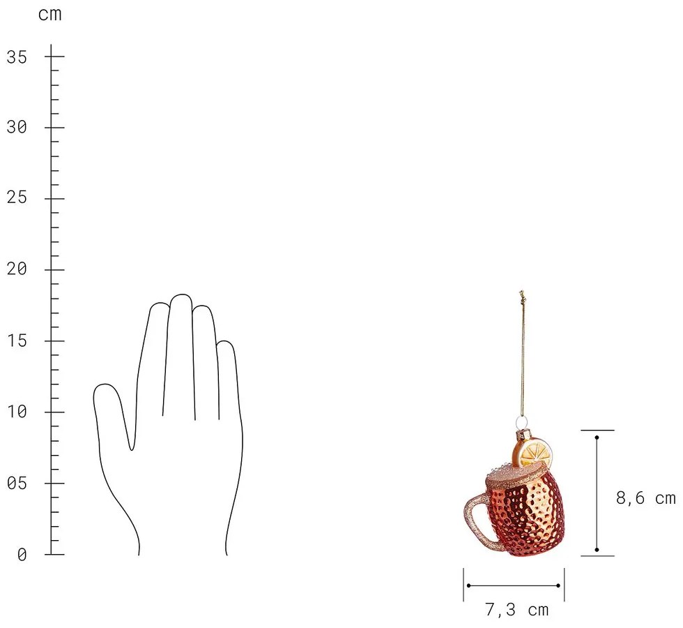 HANG ON Glas Ornament Moscow Mule -